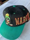 Vintage 90s Marvin The Martian Snapback Hat Looney Tunes Rare