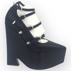 Versace Tempest 170mm Satin Platform Pumps New In Black Satin