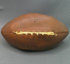 Vintage 1930s-1940s Spiral Leather American Football Sports Display Pebble Grain