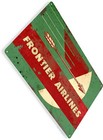 Frontier Airlines Logo Jet Airplane Plane Retro Garage Wall Decor Metal Tin Sign