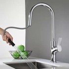 Kitchen Faucet Chrome Brass Single Handle Pull Out Kitchen Tap Single Hole