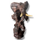 Makonde Big Five Hand Carved Wood Safari Animal Sculpture Statue Totem Figurine