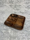 Vintage Four Section Divided Wood Tray
