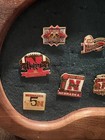 Lot Of 9 Vintage Nebraska Cornhusker Football Pins