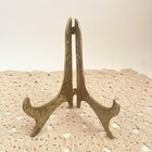 Vintage 5    Solid Brass Easel Folding Display Plate Stand Picture Holder