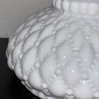 Vintage Diamond Quilt Ruffle White Milk Glass Lamp Shade 5 3 4   x 4 1 4   