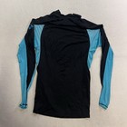 Quiksilver Rash Guard Long Sleeve Surf Shirt Top 180 96a Men   s Large Blue Black
