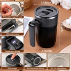 Automatic Stirring Coffee Cup With Temperature Display  33 8 Ounces  Black 