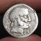 Cupid Riding Goat Denarius 85bc Ancient Roman Republic Silver Coin Apollo Fontei