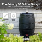 50 Gal  Rain Barrel Black Colour With Plastic Spigot