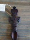Vintage Welsh Love Spoon Hand Carved Wood Huw Jones Wales W  Tag