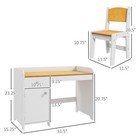 Wooden Kids Table And Chair Set With Storage Study Writing Desk For Bedroom