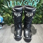 Fox Comp 5 Youth Kids Motocross Boots Black White Dirt Bike Size Youth 2