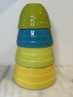 Crate   Barrel Parker Ceramic Nesting Mixing Bowls Fun Colors Set Of 4 Euc