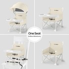 4-in-1 Portable Baby Chair  Foldable Toddler Booster Seat  Beige removable Tray