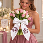 Personalized Bouquet Ribbon Sash  Custom Monogram Prom Homecoming Floral Wrap