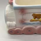Baby Train Planter Gender Reveal Party Nursery Decor Vintage Giftware Pink   Blu