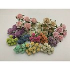 115 Mixed 3 Sizes Open Paper Flower Wedding Bouquet Diy Scrapbook  th r268 - A3 