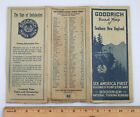 Vintage 1918 Goodrich National Touring Bureau Road Map Of Southern New England