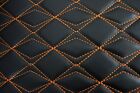 Orange Vinyl Grain Quilted Faux Leather Upholstery Fabric   Butterfly 55  W Foam