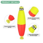 10-pack Fishing Bobbers Floats  3 Inch Eva Weighted Bobbers  red   Yellow 