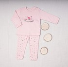 Ribbed Cotton Baby Girl Set - Flowers