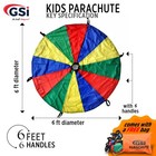 Kids Play Parachute Rainbow Parachute Toy Tent Game For Kids Gymnastics Coope   