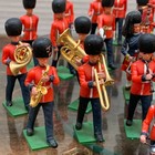 Vintage 31 Lot Britains Marching Band Toy Soldiers Plastic Guards Drums
