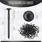 200 Pcs Lag Screws 14 X 3 Inch Structural Wood Screws Star Drive Black Zinc