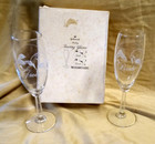 Hallmark Wedding Toasting Glasses Flutes Bride   Groom Lily Item   8795 y2281