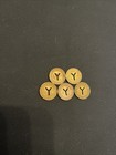 Lot Of 5 Vtg New York City Nyc Subway Transit Authority Tokens Small Y Cutout