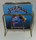Vtg Vinyl Record Album Boom Magazine Rack Hollywood Metal Bamboo Brass Finish