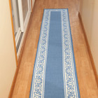 Runner Area Rug Carpet Mat Floral Border Nonslip Latex Backing 5 Sizes 4 Colors