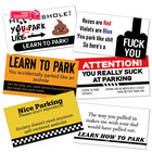 Motimind 150 Pcs Bad Parking Cards  6 Funny Styles Violation 3 5 X 2 Inches