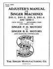 Singer Sewing Machine 201-1 Adjuster s  Manual  1936   54 Page 