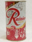 Metallic Rose Rainier Flat Top Beer Can  people Watching Tv 