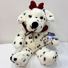 Vintage 1996 Commonwealth Christmas Dalmatian Puppy Dog Stuffed Animal Plush Toy