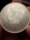 1947 Mo Mexico 5 Pesos Cuauhtemoc Bu 90  Silver Coin 30g Uncirculated