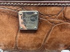 Vintage Dooney   Bourke Distressed Leather Croc Pattern Folding Clutch Wallet