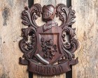 Custom Designer Carved Family Crest Personalized Coat Of Arms Wooden Wall Decor