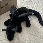Jellycat Onyx Dragon Plush   Black - Retired Rare 50cm - Nwt With Dust Bag