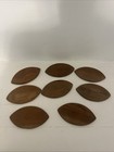 Vintage Sere Wood Hand Crafter Coasters Mcm Hardwood Set Of 8 Retro 70s