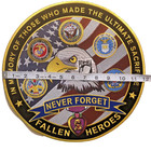 Military Veteran Fallen Heroes Memorial Patriotic Embroidered Biker Patch Large