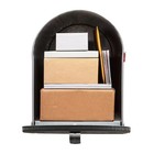 Stanley Gray  Extra Large  Steel  Post Mount Mailbox