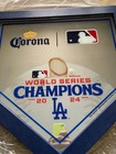      Corona La Dodgers 2024 Mlb World Series Baseball Mirror Beer Sign Pub Bar