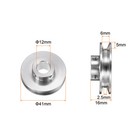 V-type Pulley 12mm Bore 41mm Outer Dia Single Groove Aluminum Alloy