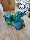 Blue Green Dragon Resin Statue Fantasy Figurine Collectible Fantasy Dragon Decor