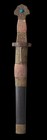 Antique Tibetan Chinese Kiem Guom Sabre Cerimonial Sword Dagger 