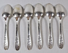National Silverplate Flatware Narcissus 6 Teaspoons Decorated Back