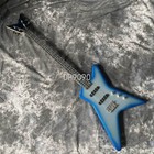 Blue Color Electric Jazz Bass Guitar4-strings Maple Neck Special Shape Solid